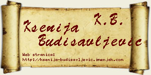 Ksenija Budisavljević vizit kartica